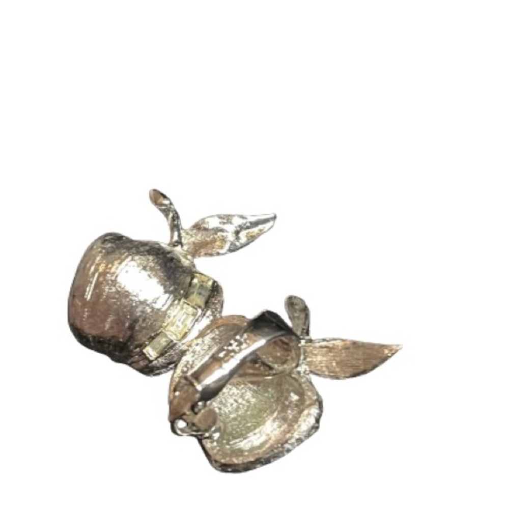 Vintage 1960's Judy Lee Apple Brooch and Clip on earrings in flawless condition - Picture 8 of 9